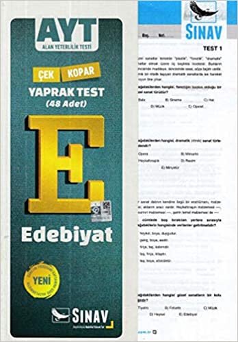 Sınav AYT Edebiyat Yaprak Test Yeni indir