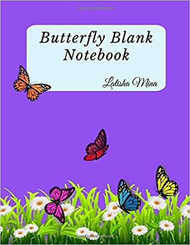 Butterfly Blank Notebook: 101 Page Draw And Write, Lined Journal And Free Space/ 8.5*11