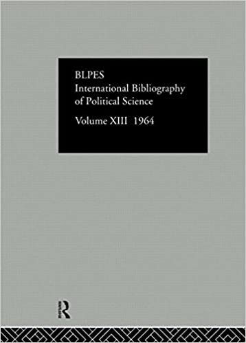 Political Science 1964 (International Bibliography of the Social Sciences: Political Science, Band 13)