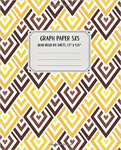 Graph Paper 5x5: School Exercise Book - Quad Ruled 100 Sheets 7.5” x 9.25” - Math & Science Composition Notebook Journal