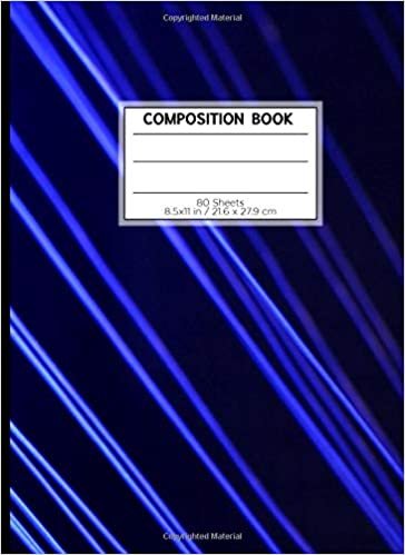 COMPOSITION BOOK 80 SHEETS 8.5x11 in / 21.6 x 27.9 cm: A4 Lined Ruled White Rimmed Notebook | "Blue Flash" | Workbook for s Kids Students Boys | Writing Notes School College | Grammar | Languages