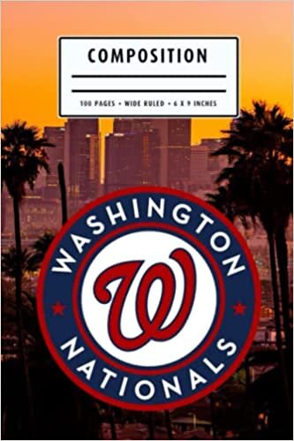 New Year Weekly Timesheet Record Composition : Washington Nationals Notebook | Christmas, Thankgiving Gift Ideas | Baseball Notebook #28