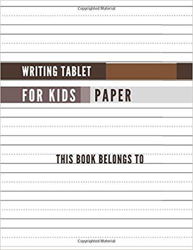Writing Tablet for Kids Paper: Notebook with Dotted Lined Sheets for Kindergarten To 3rd Grade Students, 100 pages, 8.5x11 inches indir