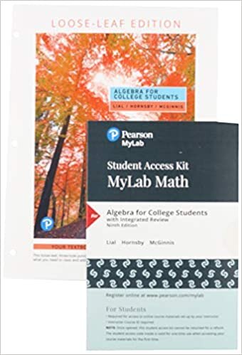 Algebra for College Students, Loose-Leaf Version Plus Mylab Math -- 24 Month Access Card Package indir