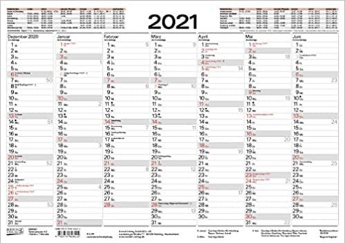 Tafelkalender A3 2021: 14 Monate auf Vorder- und Rückseite I Ferientermine und Feiertage indir