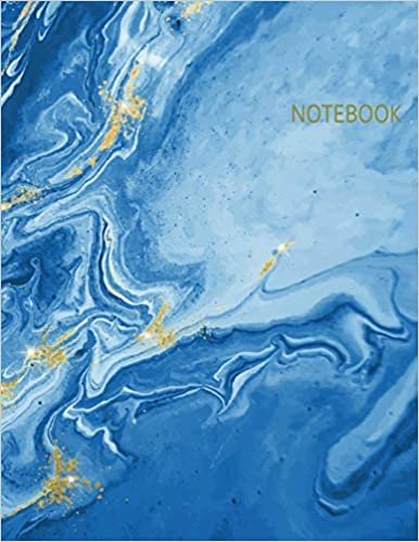 Notebook: Notebook: Unlined (Unruled) Notebook (8.5 x 11 inches) - 110 Page - Blue Marble indir