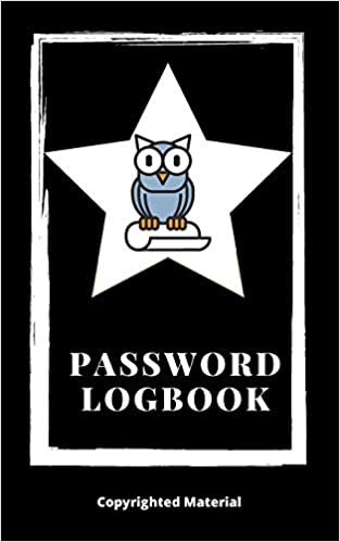 PASSWORD LOGBOOK: Cute Black Owl Password Organizer Notebook (Gifts For Internet Users/Logs & Organizers) indir