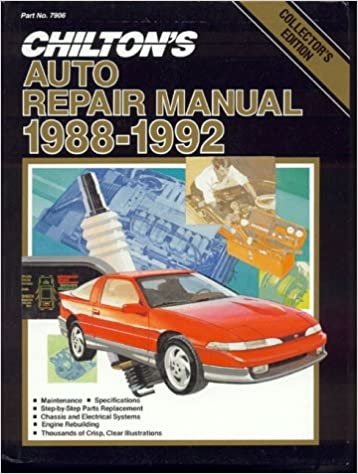 Chilton's Auto Repair Manual, 1988-92 - Perennial Edition (CHILTON'S AUTO SERVICE MANUAL)