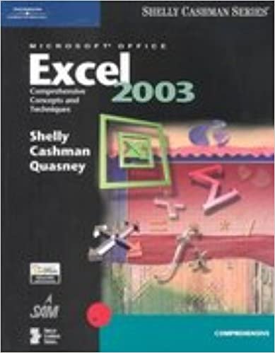Microsoft Excel 2003 Comprehensive Concepts and Techniques