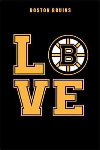 Love Boston Bruins Number Notebooks, Logbook, Journal Composition Book College Ruled 110 Pages 6x9 in