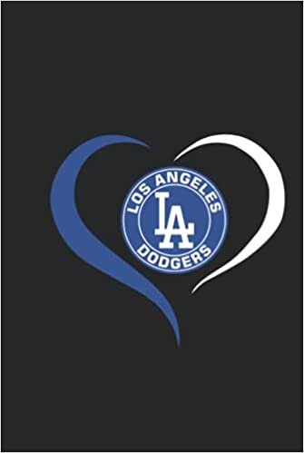 Los Angeles Dodgers Heart Notebook & Journal & Logbook Hardcovers College Ruled 6x9 150 page | MLB Fan Essential | Los Angeles Dodgers Fan Appreciation