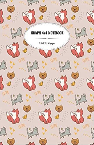 LUOMUS Graph Paper 4x4 Composition Notebook | 5.5 x 8.5 inches | 50 pages (Vol. 4): Note Book for drawing, writing notes, journaling, doodling, list ... writing, school notes, and capturing ideas indir