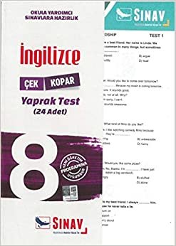 Sınav 8. Sınıf TEOG Ingilizce Çek Kopar Yaprak Test 24 Adet