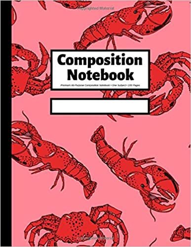 Composition Notebook: Wide Ruled | 100 Pages | 8.5x11 inches | Lobsters indir