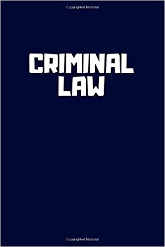 Criminal Law: Single Subject Notebook for School Students, 6 x 9 (Letter Size), 110 pages, graph paper, soft cover, Notebook for Schools.