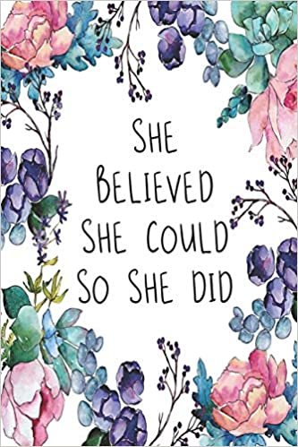 She Believed She Could So She Did: Cute 12 Month Floral Agenda Organizer Calendar Schedule (6x9 She Believed Planner January 2020 - December 2020) indir