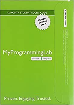 Mylab Programming with Pearson Etext -- Access Code Card -- For Absolute C++