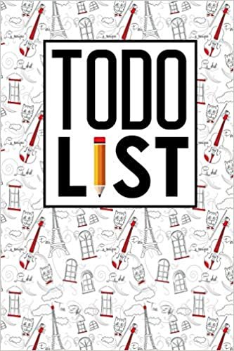 To Do List Notebook: Checklist Pages, To Do Diary, Daily To Do Notepad, To Do List Simple, Agenda Notepad For Men, Women, Students & Kids, Cute Paris & Music Cover: Volume 50