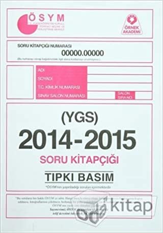 ÖSYM YGS 2014-2015 Soru Kitapçığı indir