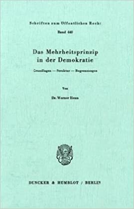 Das Mehrheitsprinzip in der Demokratie: Grundlagen, Struktur, Begrenzungen (Schriften zum öffentlichen Recht) indir