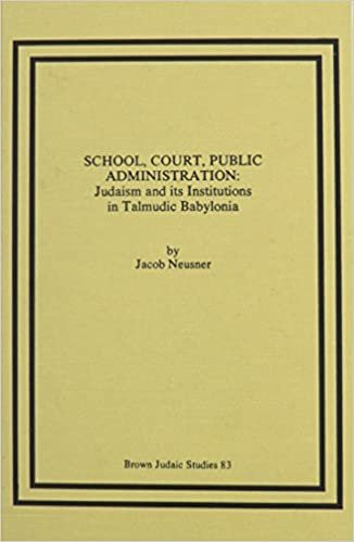 School, Court, Public Administration: Judaism and Its Institutions in Talmudic Babylonia: 83 (Neusner Titles in Brown Judaic Studies)