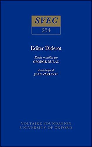 Editer Diderot: 1988 (Oxford University Studies in the Enlightenment) [Fransizca]
