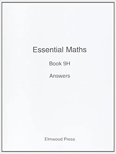 Essential Maths: Answers Bk. 9H