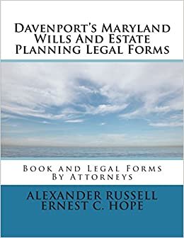 Davenport's Maryland Wills And Estate Planning Legal Forms indir