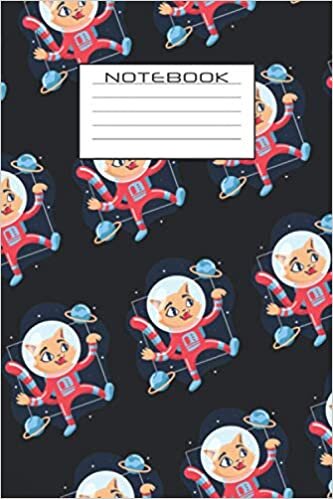 Notebook: Astronaut journal gift with a astronaut pattern layout and a lined cover panel| 6x9 inches | colleged ruled line pages | 150 pages