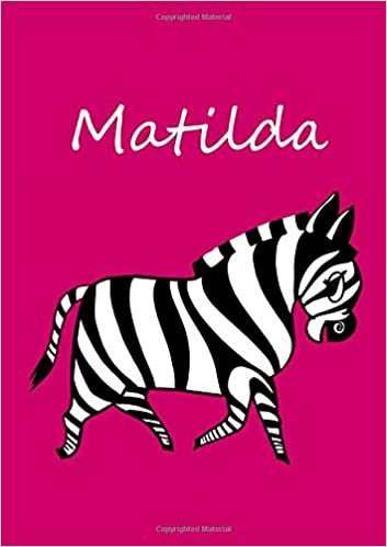 Malbuch / Notizbuch / Tagebuch - Matilda: DIN A4 - blanko - Zebra