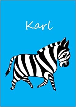 Malbuch / Notizbuch / Tagebuch - Karl: DIN A4 - blanko - Zebra