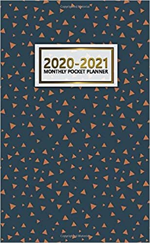 2020-2021 Monthly Pocket Planner: 2 Year Pocket Monthly Organizer & Calendar | Cute Two-Year (24 months) Agenda With Phone Book, Password Log and Notebook | Abstract Triangle & Geometric Print indir