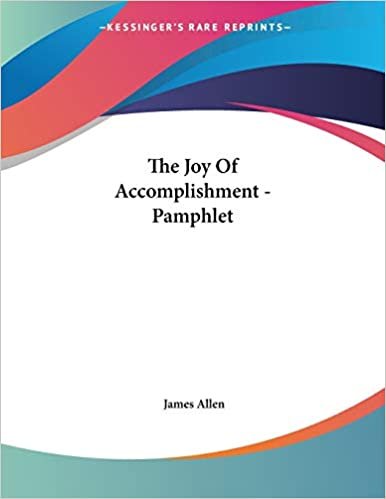 The Joy Of Accomplishment - Pamphlet