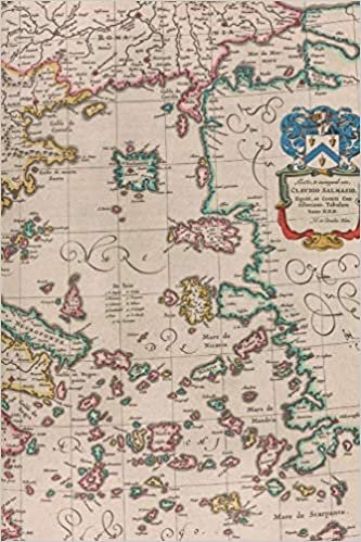 17th Century Map of Greece - A Poetose Notebook / Journal / Diary (50 pages/25 sheets) (Poetose Notebooks) indir