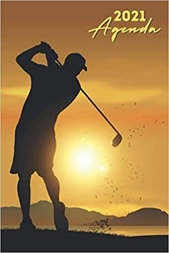 Agenda 2021 Golf: agenda 2021 semana vista - planificador semanal y mensual 2021 A5 - de enero a diciembre 21 - una Semana en dos Páginas - agenda anual 2021 - regalo para golfista mujer hombre