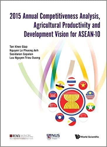 2015 Annual Competitiveness Analysis, Agricultural Productivity And Development Vision For Asean-10 (Asia Competitiveness Institute - World Scientific Series)