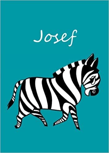 Malbuch / Notizbuch / Tagebuch - Josef: DIN A4 - blanko - Zebra indir