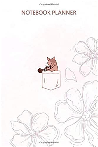 Notebook Planner Cat Playing Trumpet in Pocket Jazz Lover: Daily, Budget, Planner, 6x9 inch, Teacher, To Do List, 114 Pages, Diary
