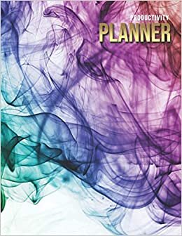 Productivity Planner: Colorful Purple Smoke - Abstract Art Photo / Undated Weekly Organizer / 52-Week Life Journal With To Do List - Habit and Goal ... Calendar / Large Time Management Agenda Gift