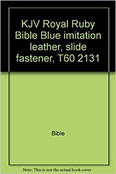 KJV Royal Ruby Bible Blue imitation leather, slide fastener, T60 2131 indir