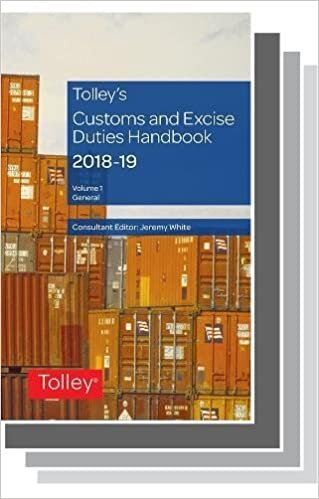 Tolley's Customs and Excise Duties Handbook Set 2018-2019