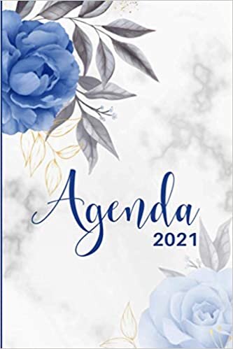 Agenda 2021: Agenda Journalier et semainier 2021 - 12 mois de janvier à décembre 2021 - format A5 | Cadeau nouvel an 2021 | Agenda calendrier homme et ... avec Couverture Fleur Feuille de Palmier