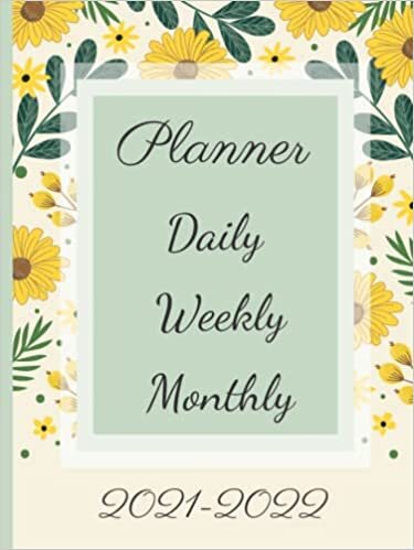 2022 Mom Planner Daily Weekly and Monthly: 14 Months With Holidays from Nov 2021 to Dec 2022, Large Size 8.5x11 ( Floral Yellow )