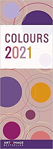 Colours 2021 A&I - Slimnote - Streifenkalender - Familienkalender - 14,85x42