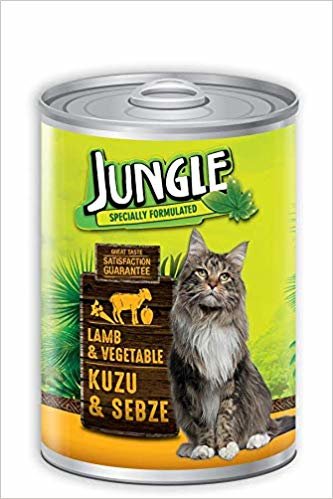 Jungle Kedi 415 gr Kuzu Etli-Sebzeli Konserve.