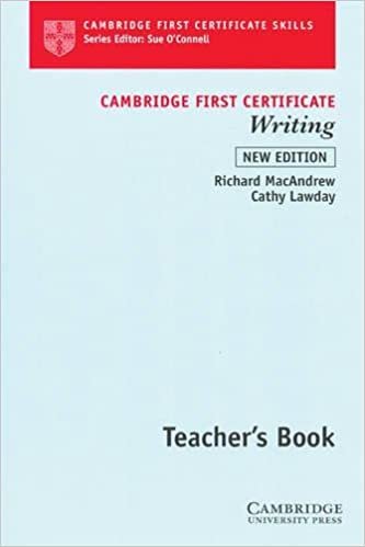 Cambridge First Certificate Writing Teacher's Book (Cambridge First Certificate Skills) indir