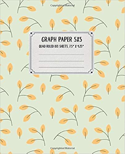 Graph Paper 5x5: School Exercise Book - Quad Ruled 100 Sheets 7.5” x 9.25” - Math & Science Composition Notebook Journal indir