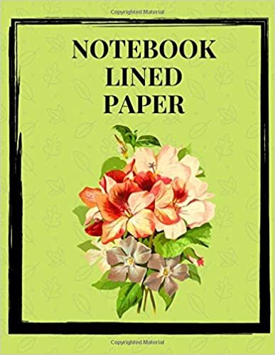 Notebook Lined Paper: Flower Journal For Draw And Write