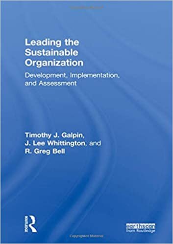 Leading the Sustainable Organization: Development, Implementation and Assessment