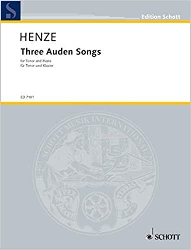 Three Auden Songs: für Tenor und Klavier. Tenor und Klavier. (Edition Schott) indir